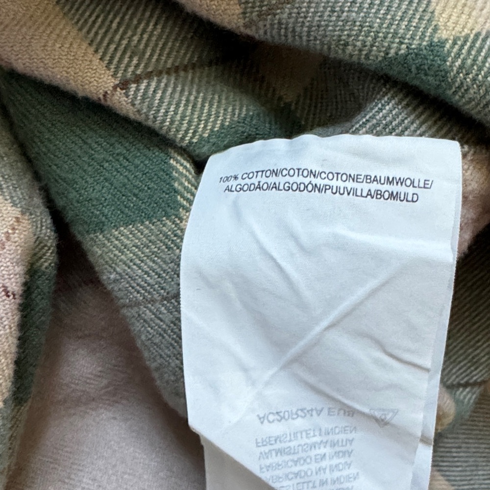 Green and Beige Plaid Men's Shirt - Picture 4 of 5